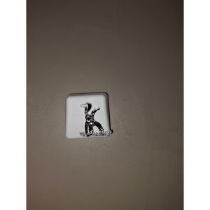 Sterling Silver Moissanite Snowboarder Charm Pendant 0.50ctw